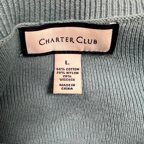 Charter Club Blue Striped Sweater Nautical - Picture 8 of 8